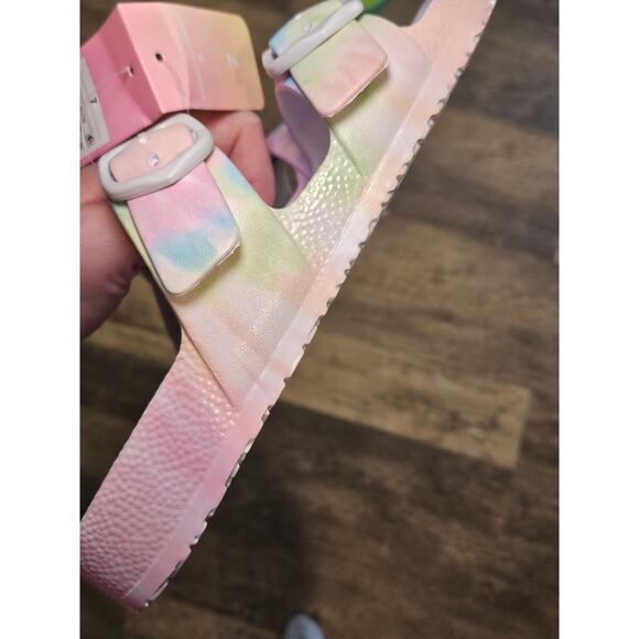 Stoney clover target slip on rubber sandals Womens 7 (youth 5) tiedye hearts - Picture 5 of 5